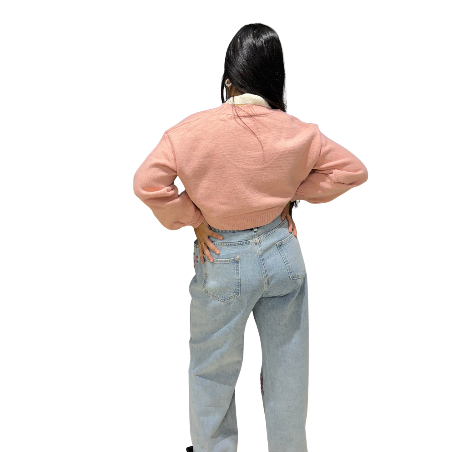 Blush Heart Embellished Wide-Leg Jeans | Women’s High-Waist Denim