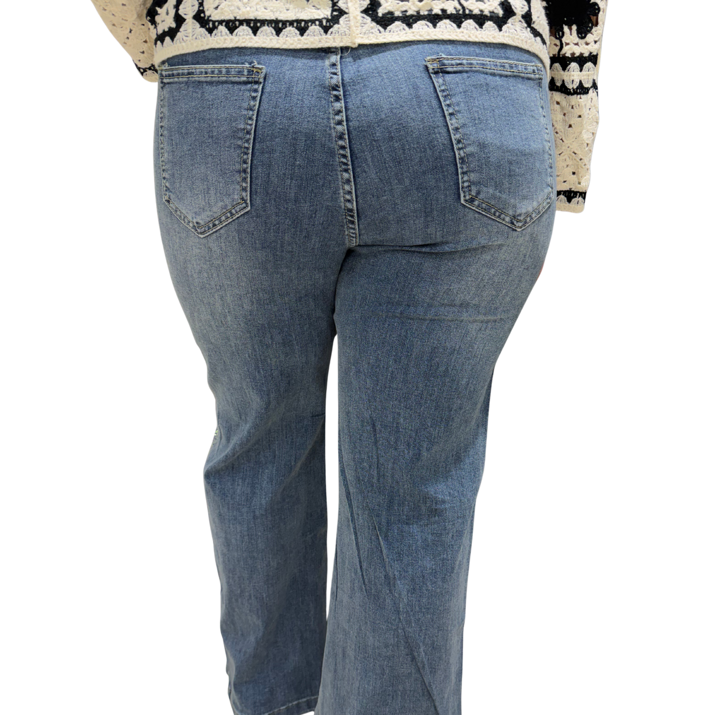 Midnight Bloom Embellished Straight-Leg Jeans