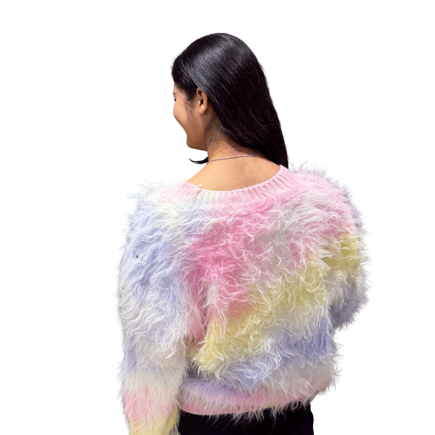Fur multi color cardigan