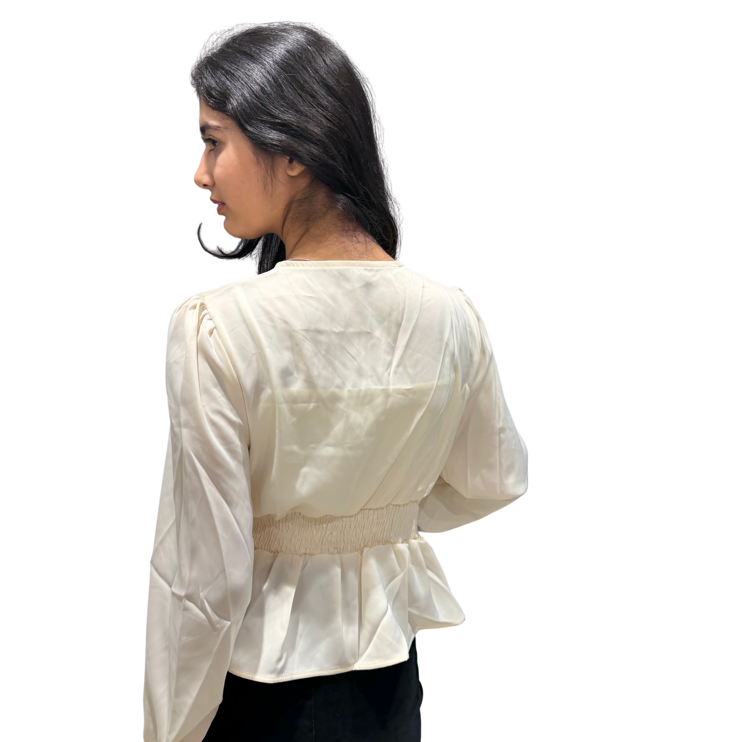 Satin full sleeves top