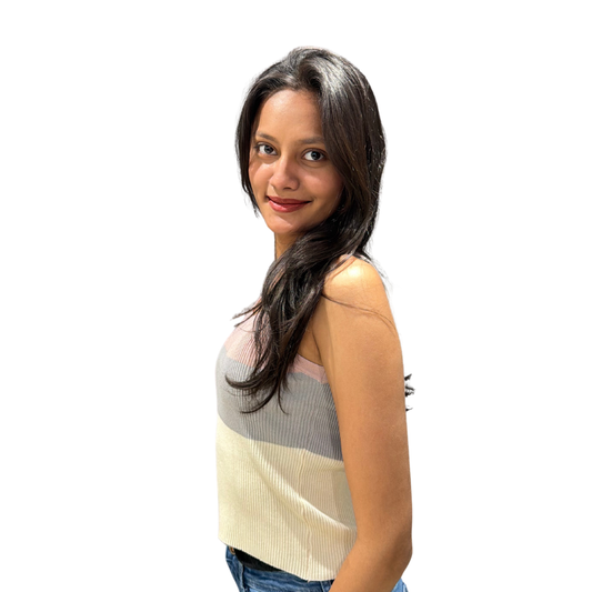 Knitted colorful tank top