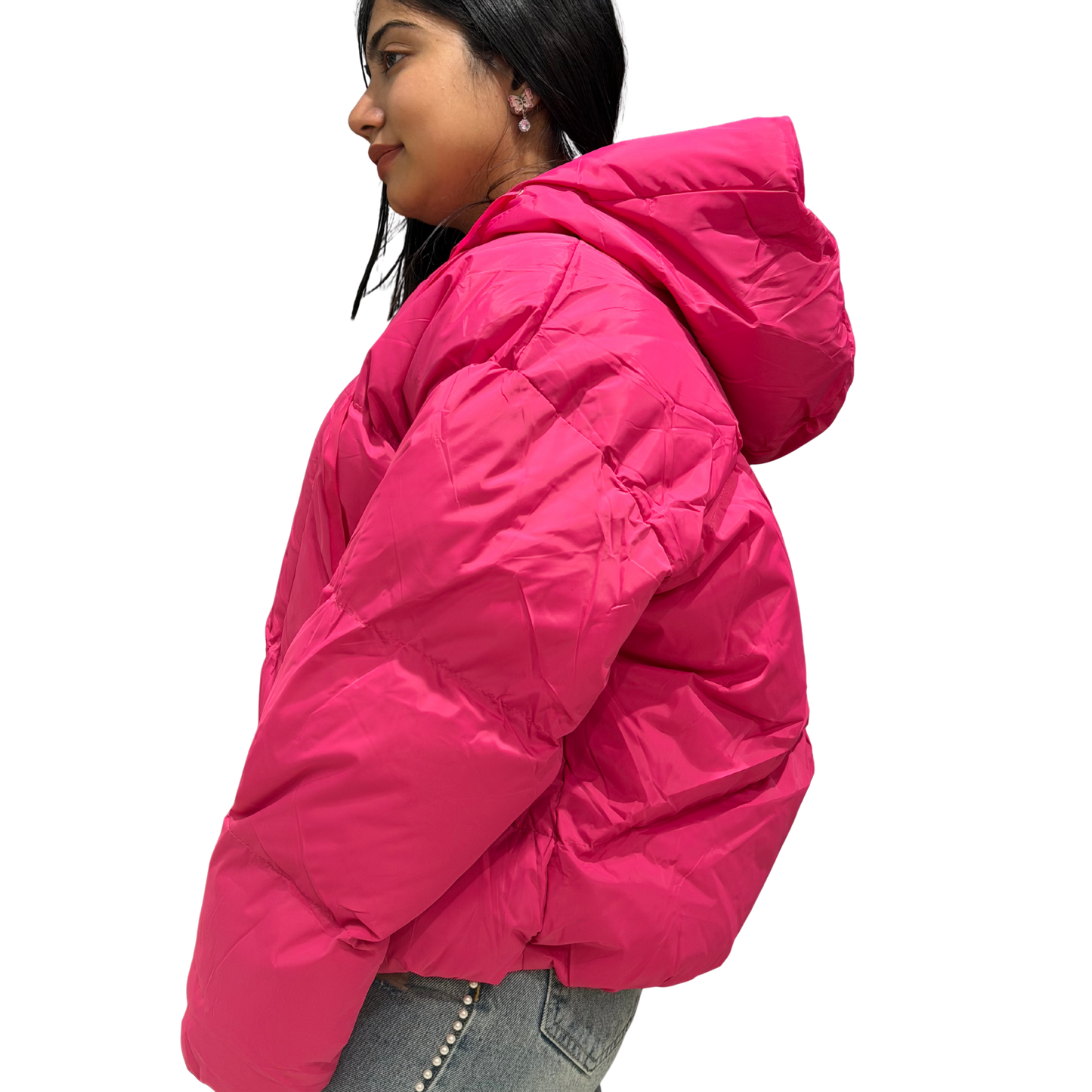Women’s Vibrant Hot Pink Puffer Jacket