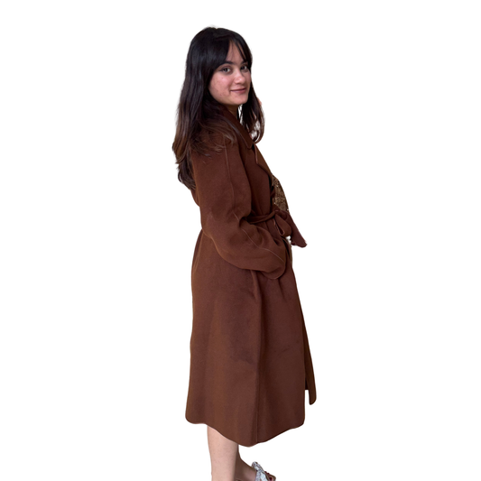 Classic Belted Trench Coat – Winter Long Overcoat