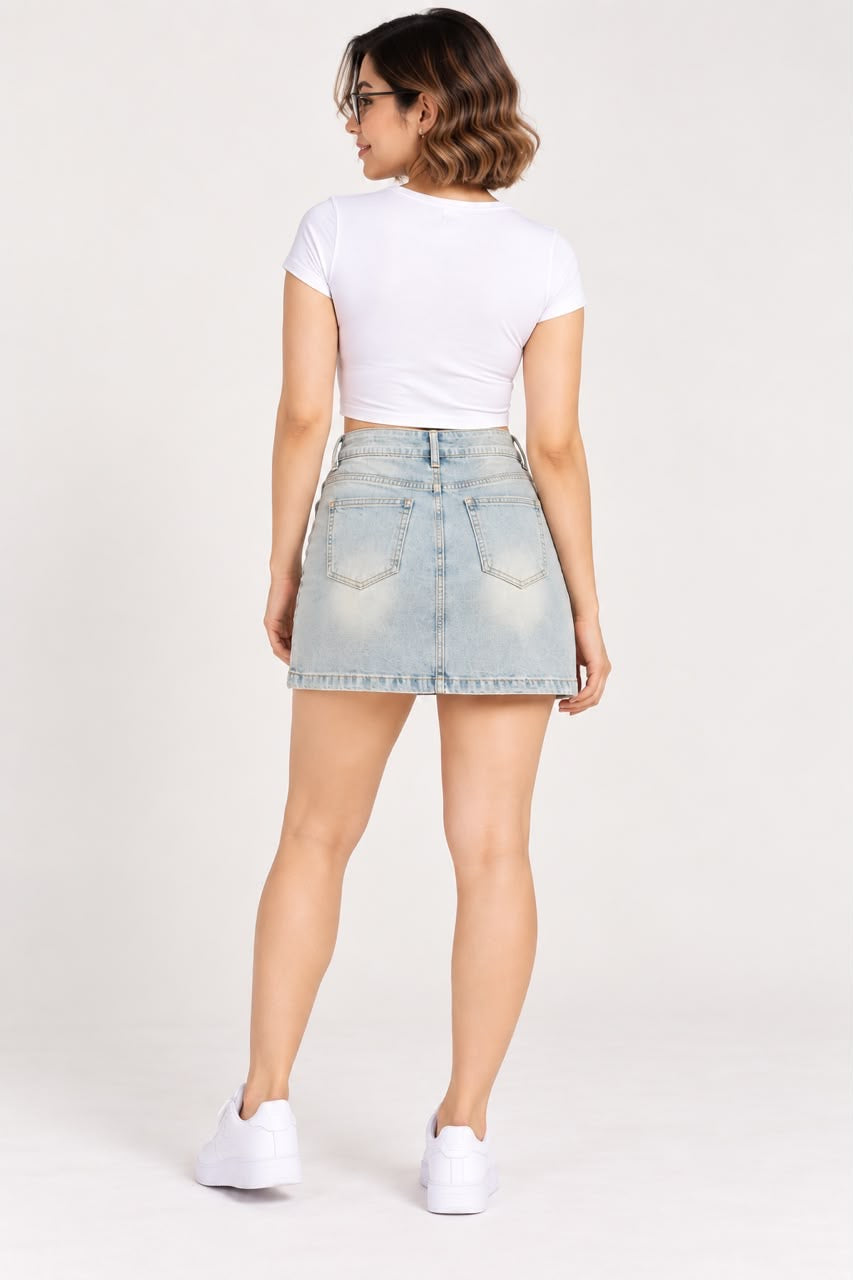 Denim Mini Skirt