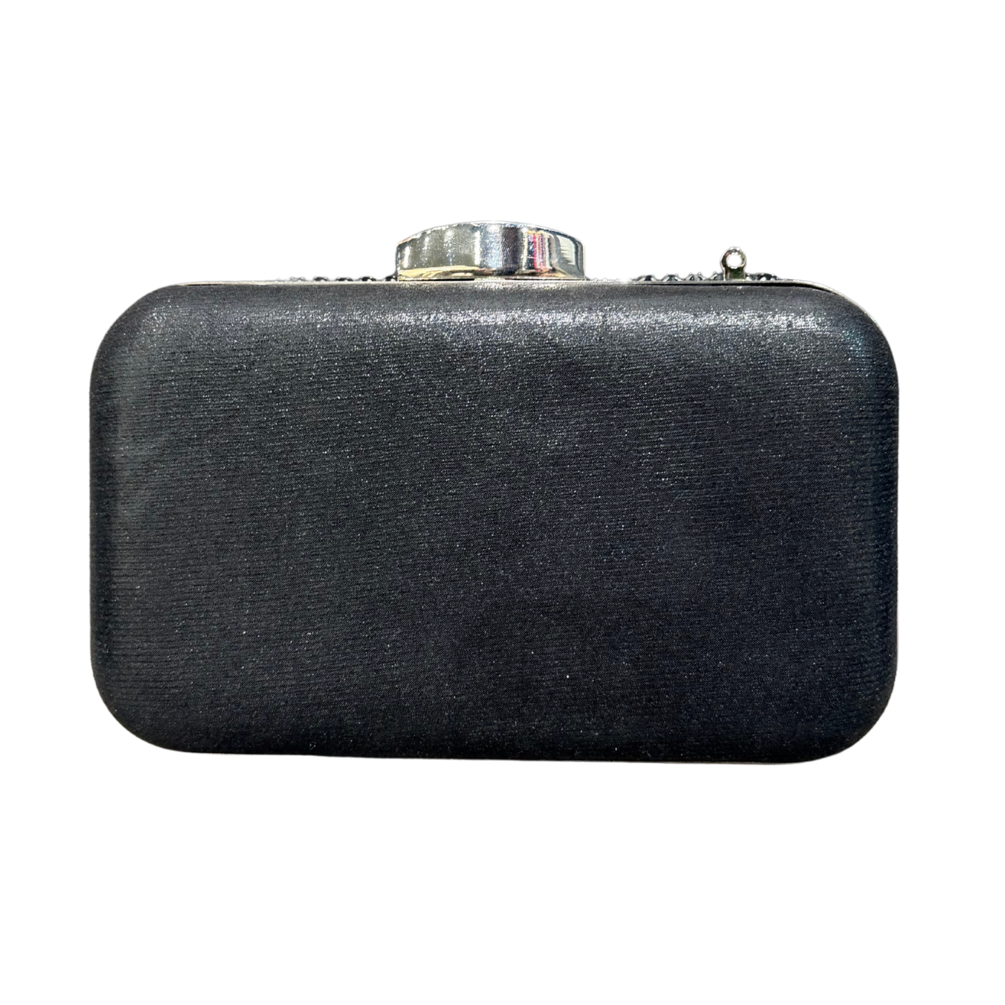 Black Crystal Embellished Clutch Bag