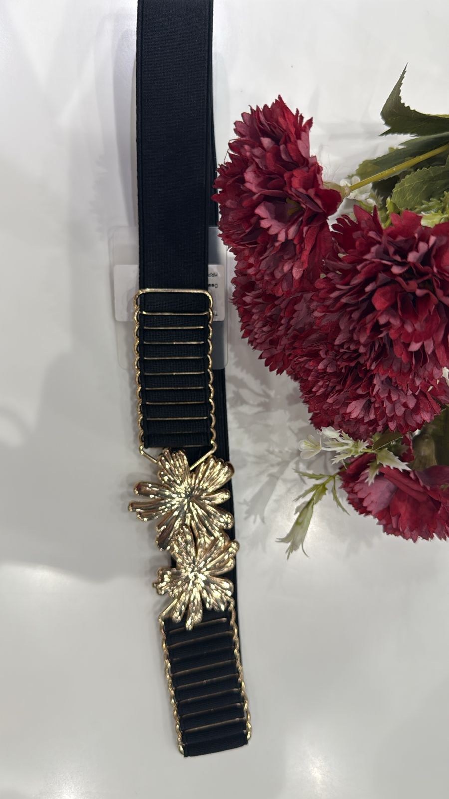 Belt with Gold Statement Buckle