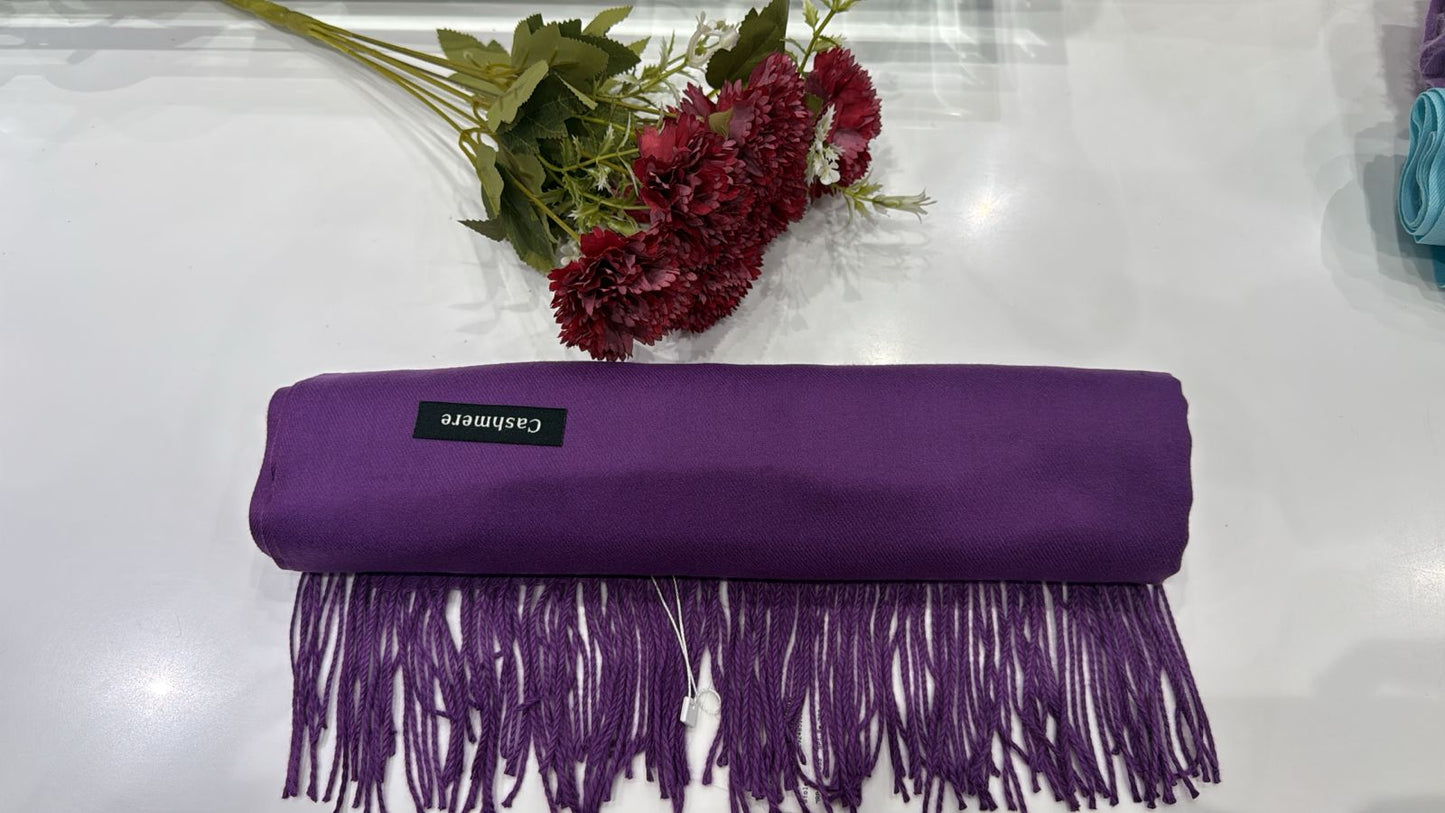 Aqua Fringe Pashmina Shawl