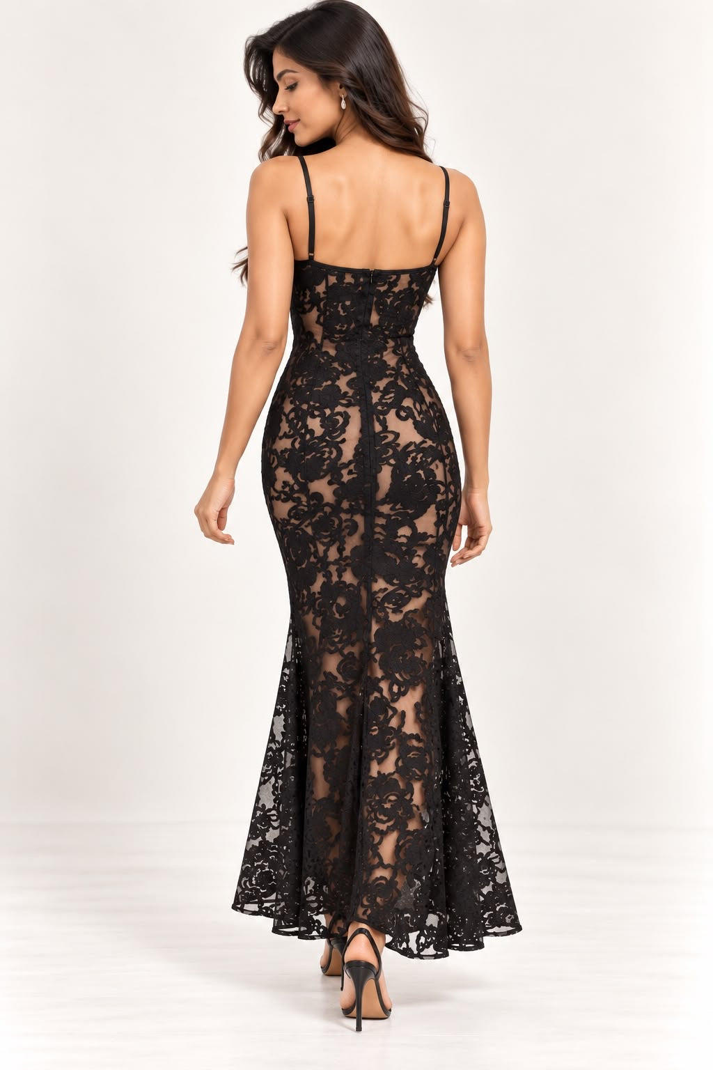 Floral Lace Mermaid Dress