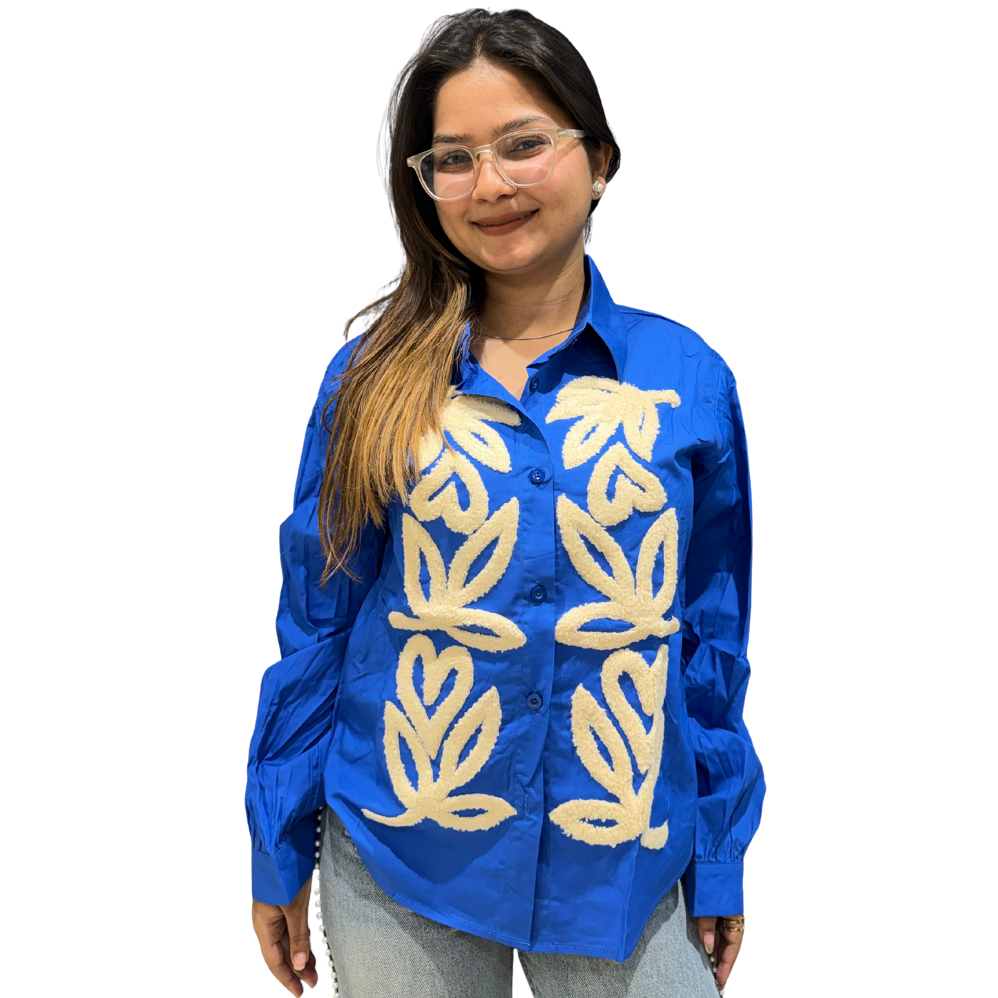 Embroidered Cotton Shirt for Women