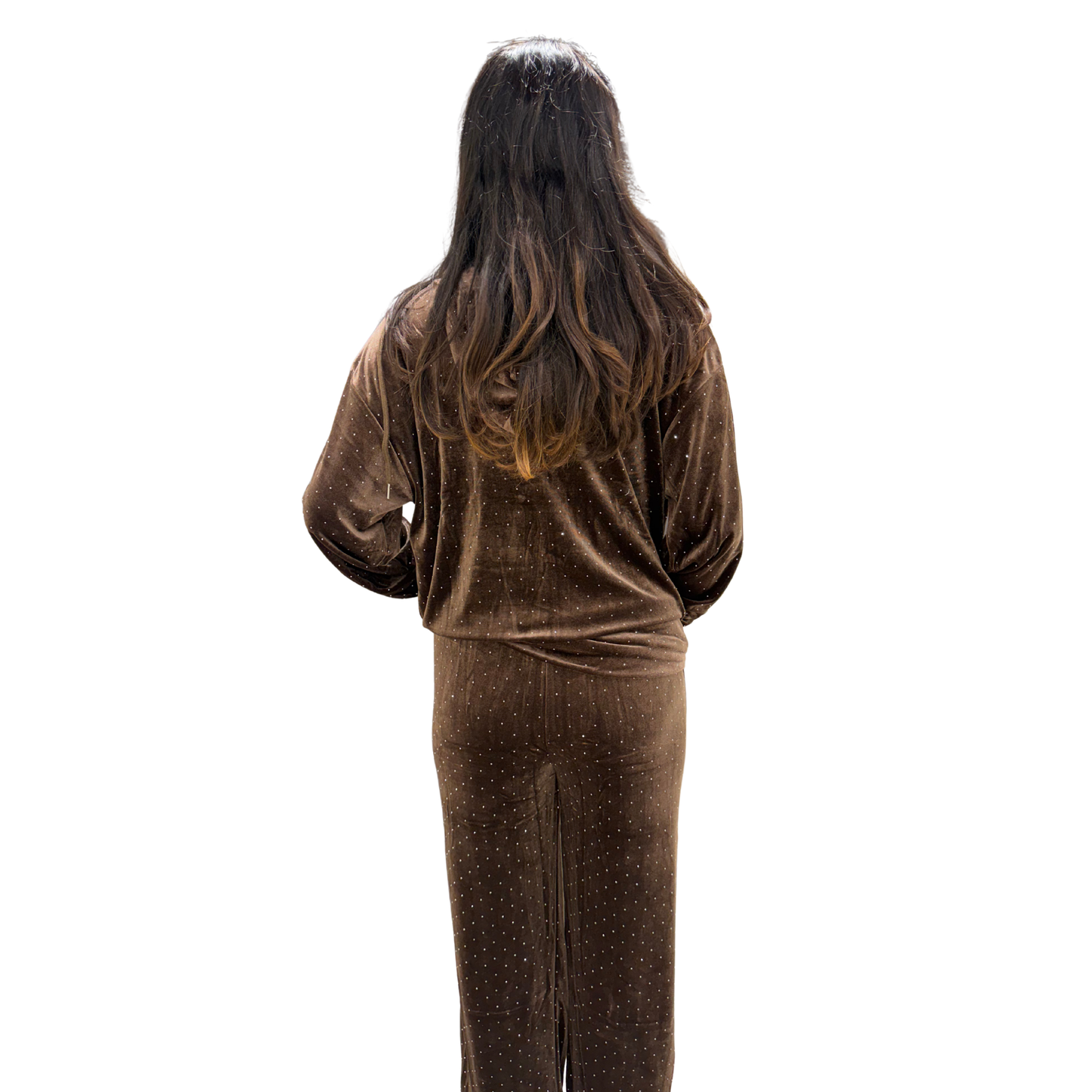 Cocoa Sparkle Velour Set