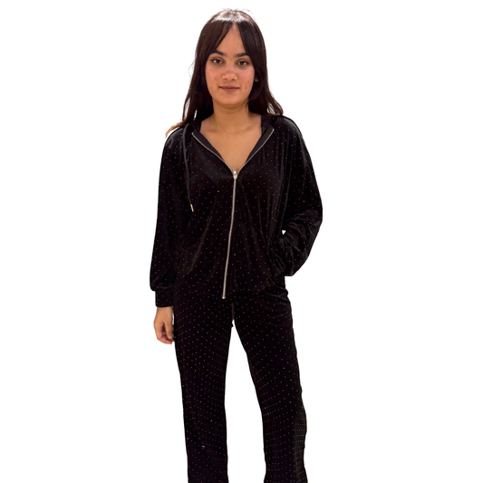 Cocoa Sparkle Velour Set