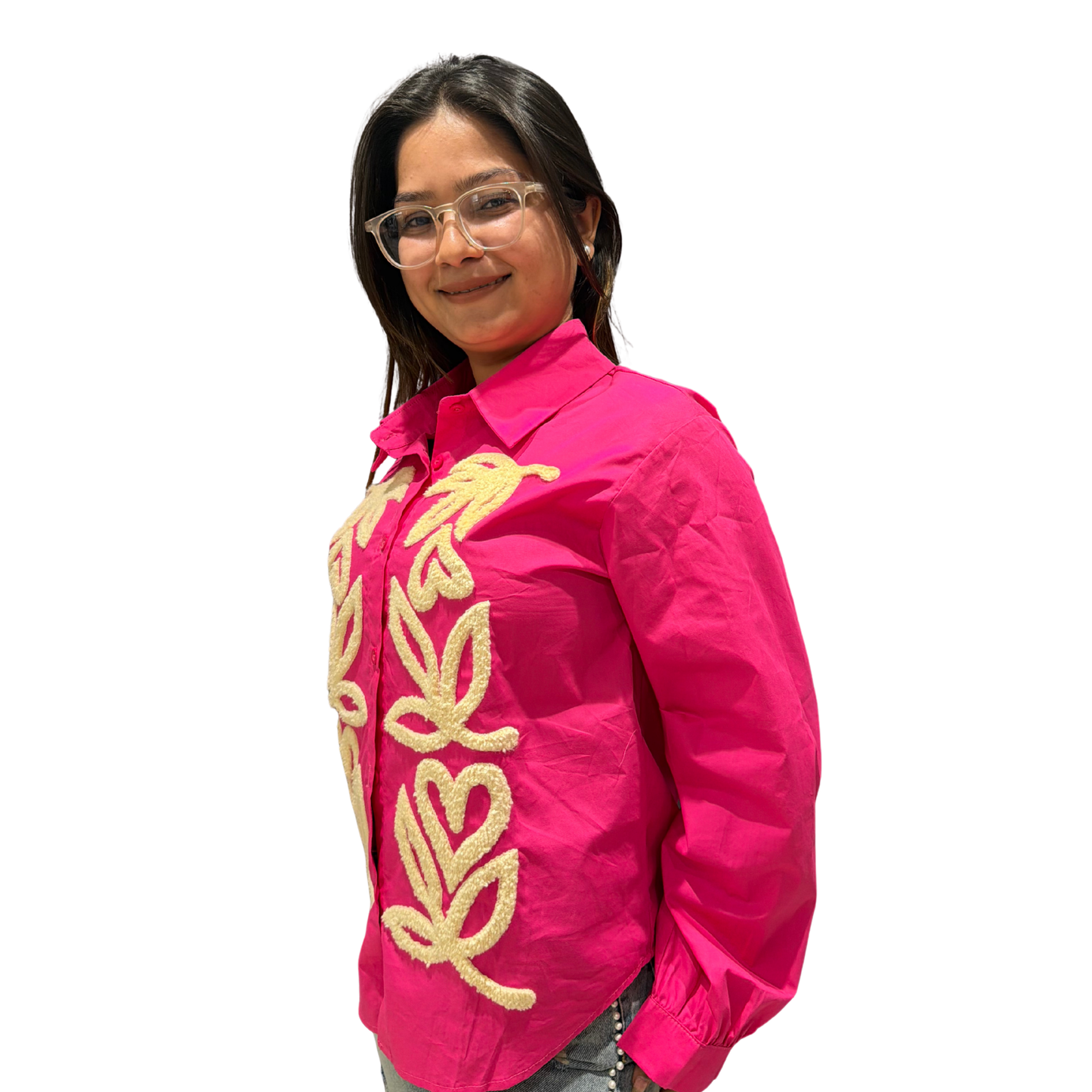 Embroidered Cotton Shirt for Women