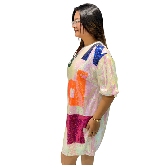Multicolor Sequin Shift Dress | Women’s Party & Statement Dress