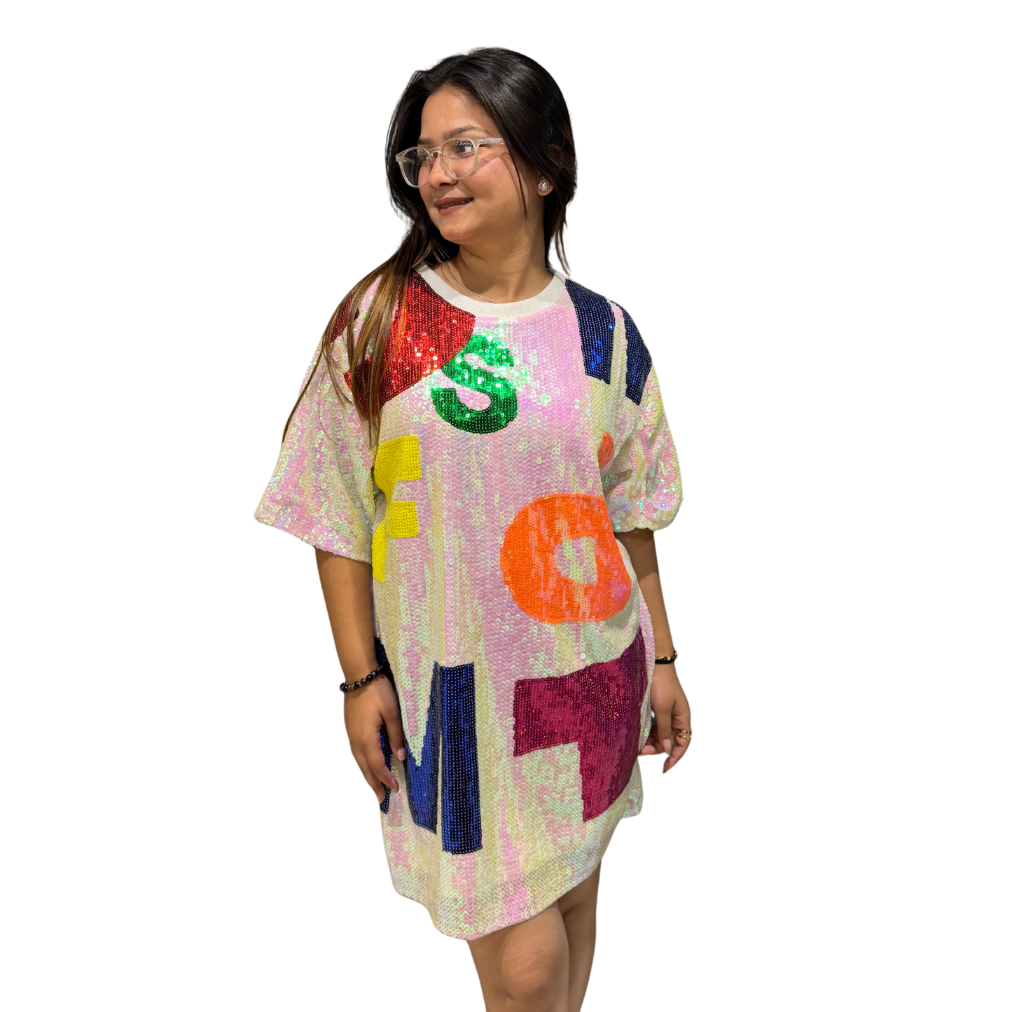 Multicolor Sequin Shift Dress | Women’s Party & Statement Dress