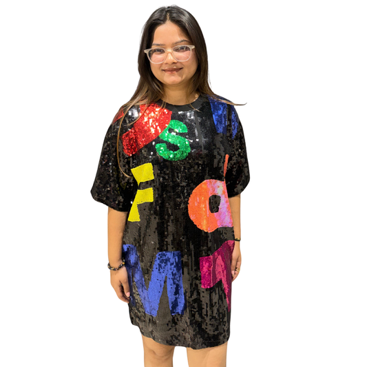 TypoPop Sequin Statement Dress