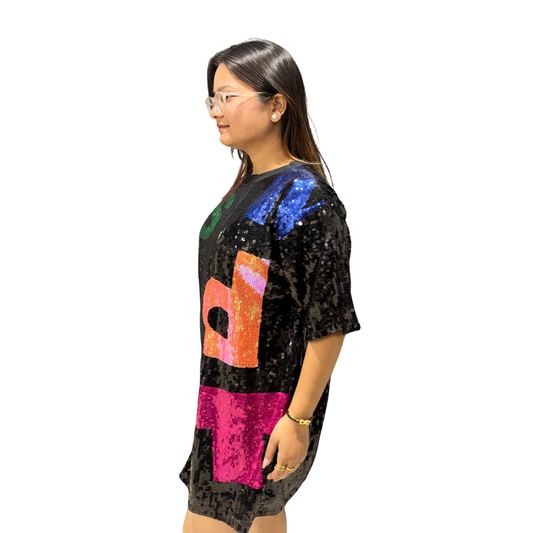 TypoPop Sequin Statement Dress
