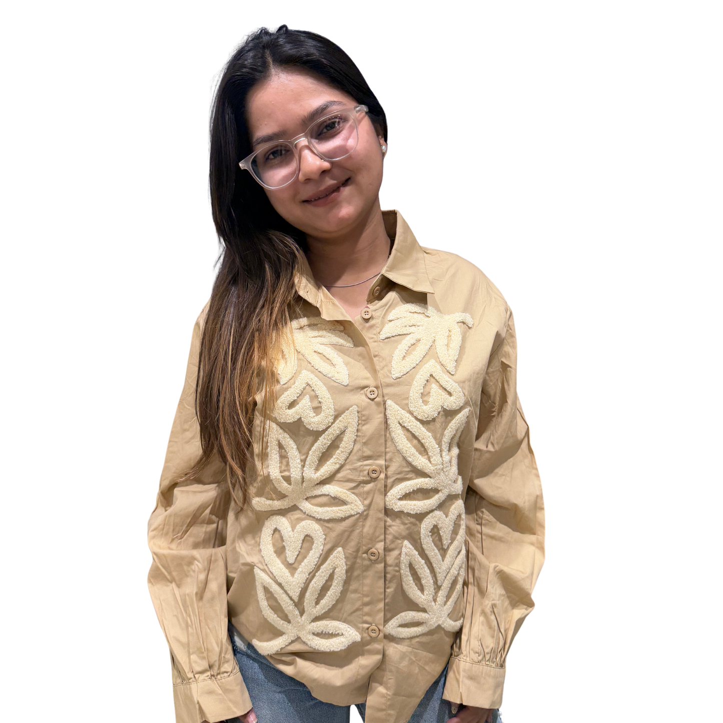 Embroidered Cotton Shirt for Women