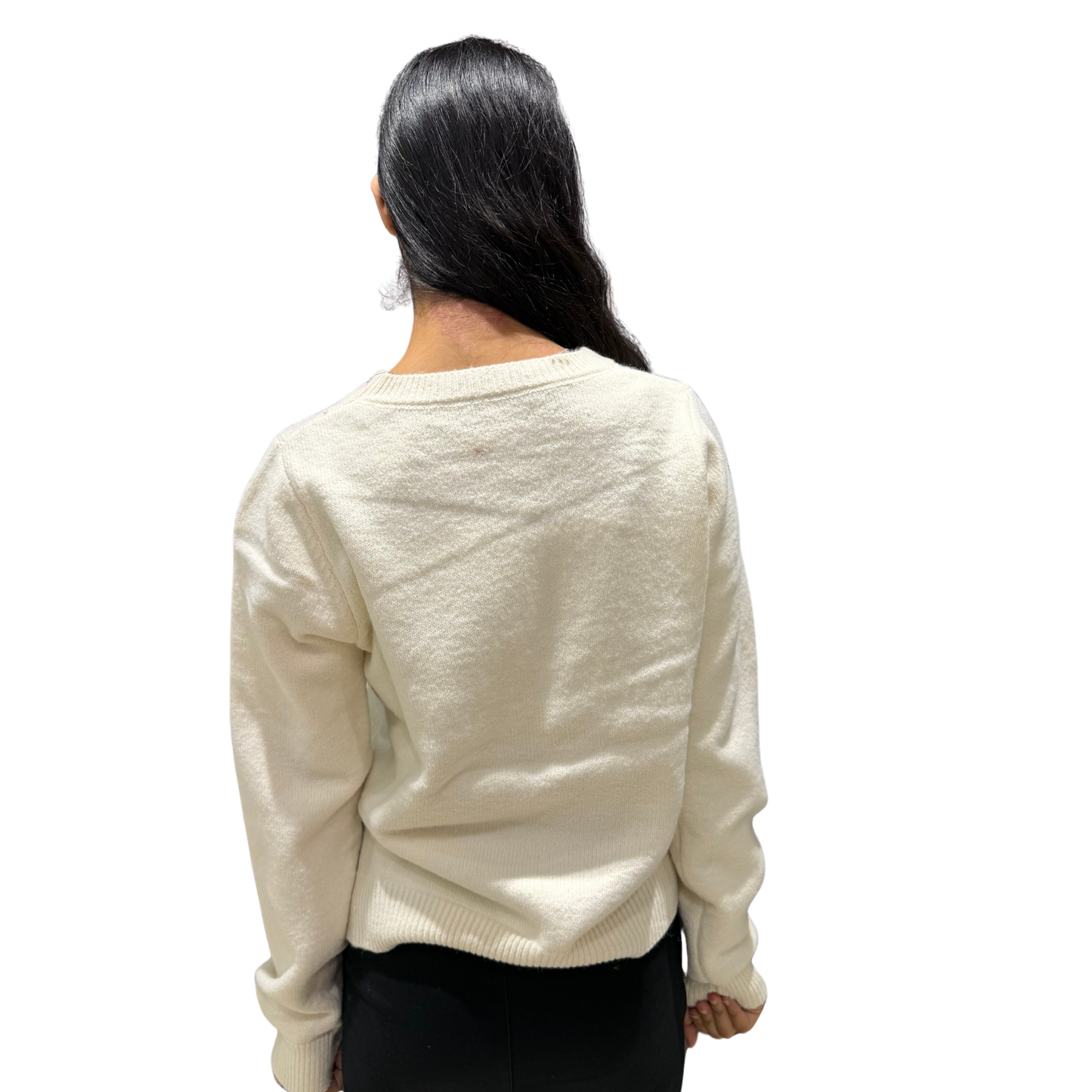 Cosy Cat Graphic Knit Sweater –Fleece Pullover