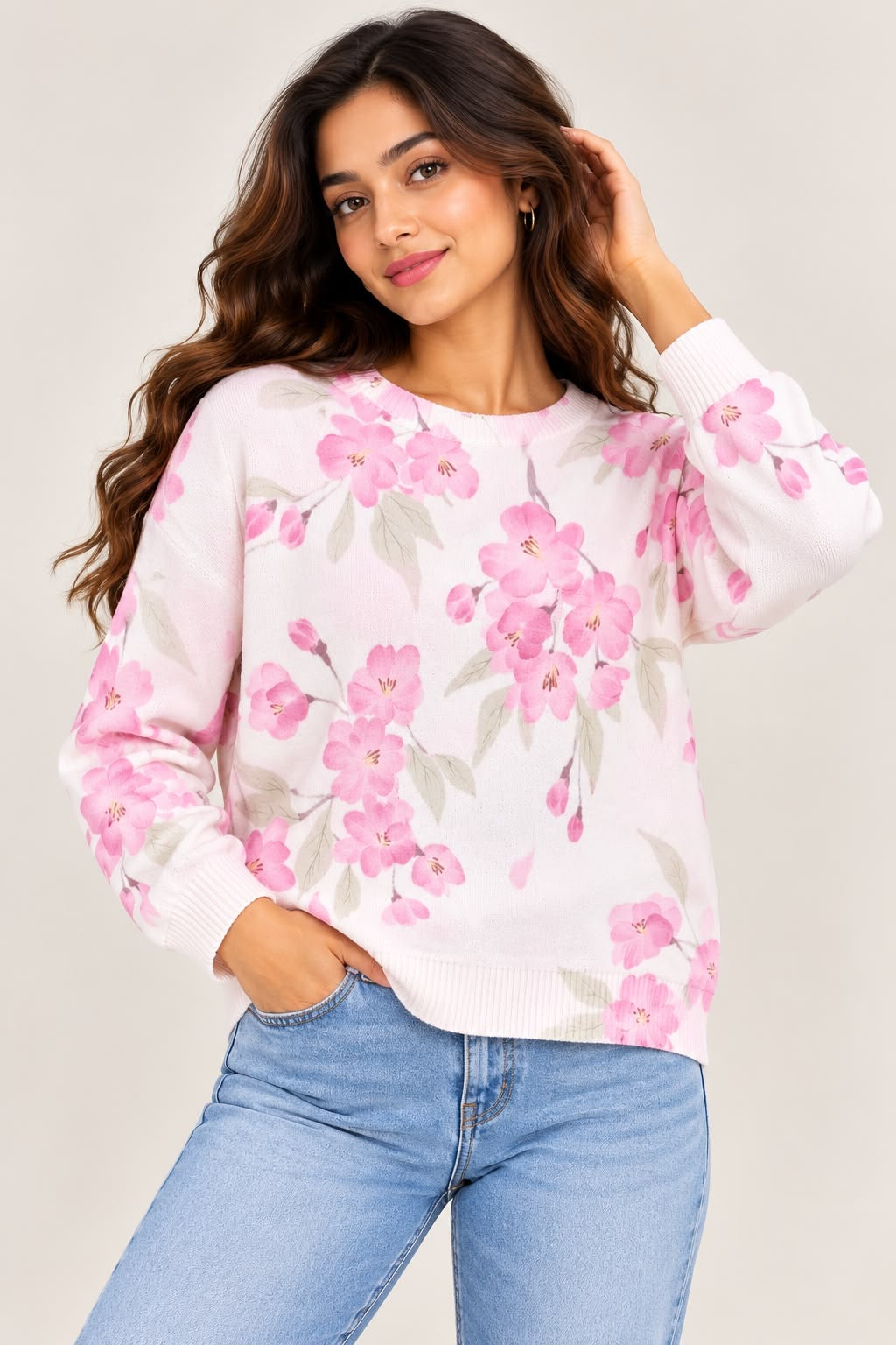 Floral Printed Sweatshirt