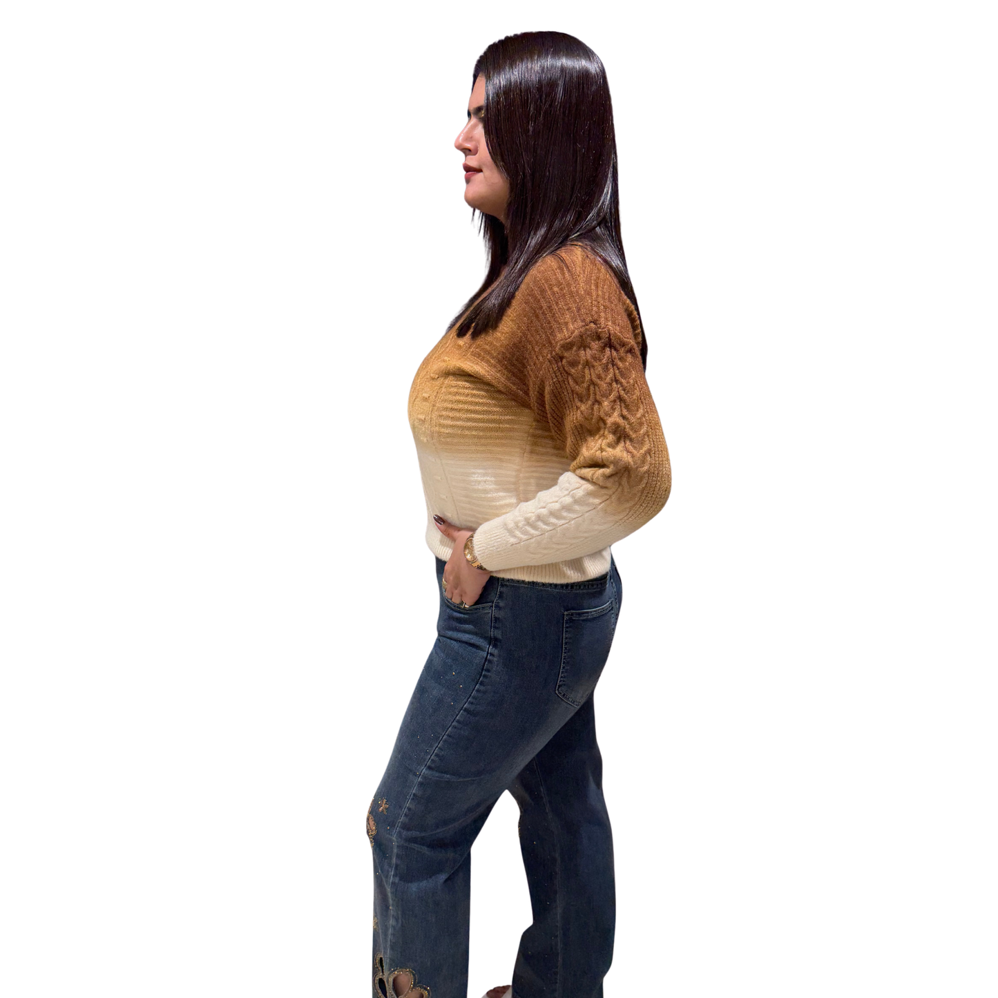 Flora Spark Embellished Straight-Fit Jeans