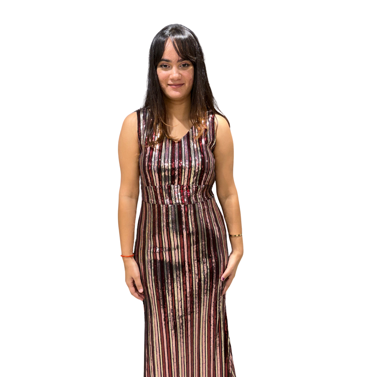 Starlight Stripes Sequin Maxi Dress
