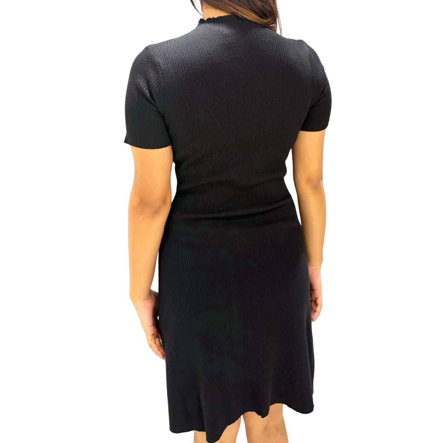 Royal Black Woolen Midi