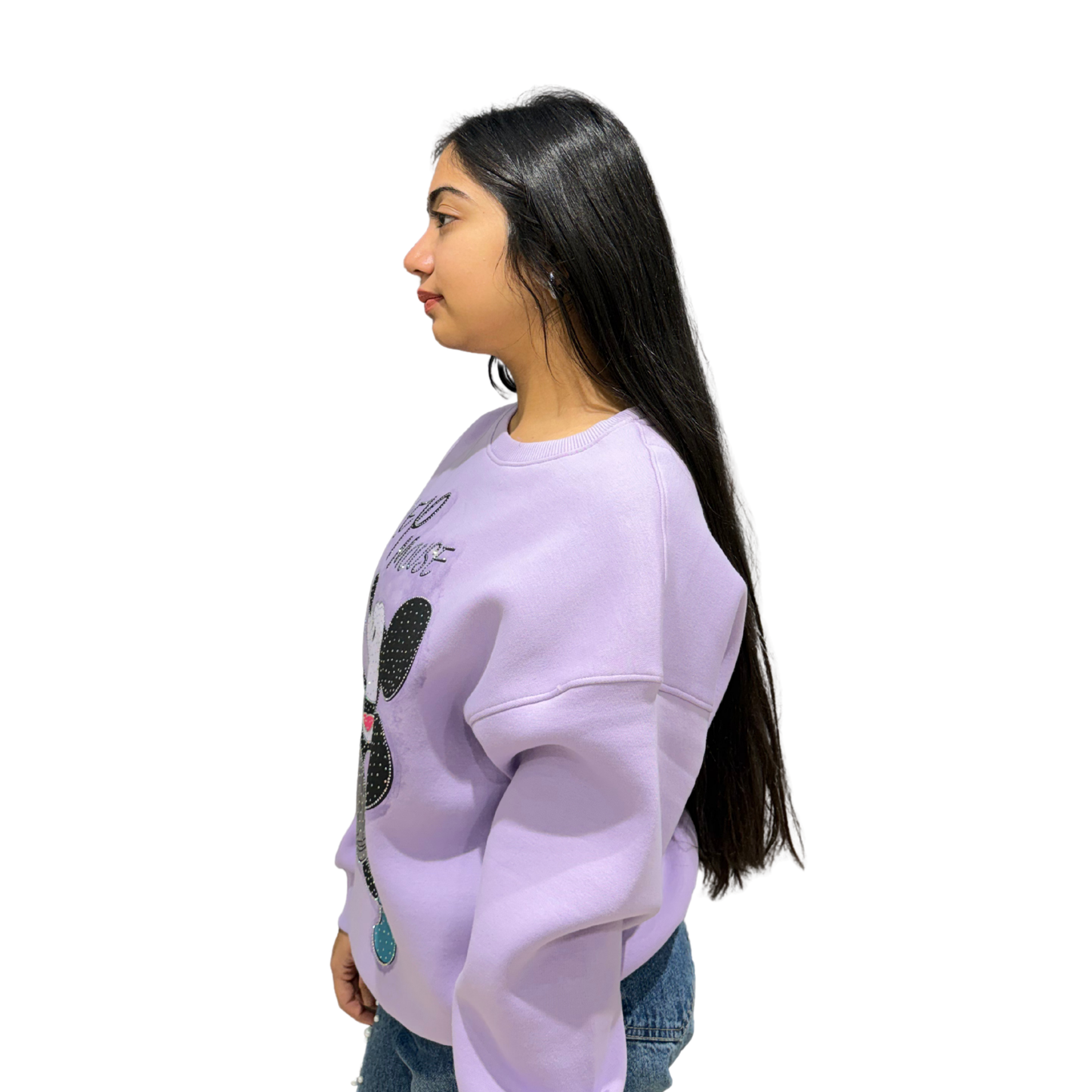 Mickey Mouse Graphic Sweatshirt | Oversized Cartoon Sweatshirt