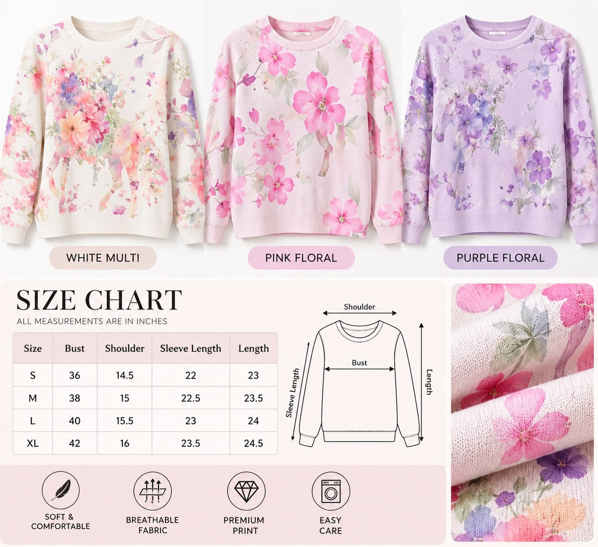 Floral Printed Sweatshirt