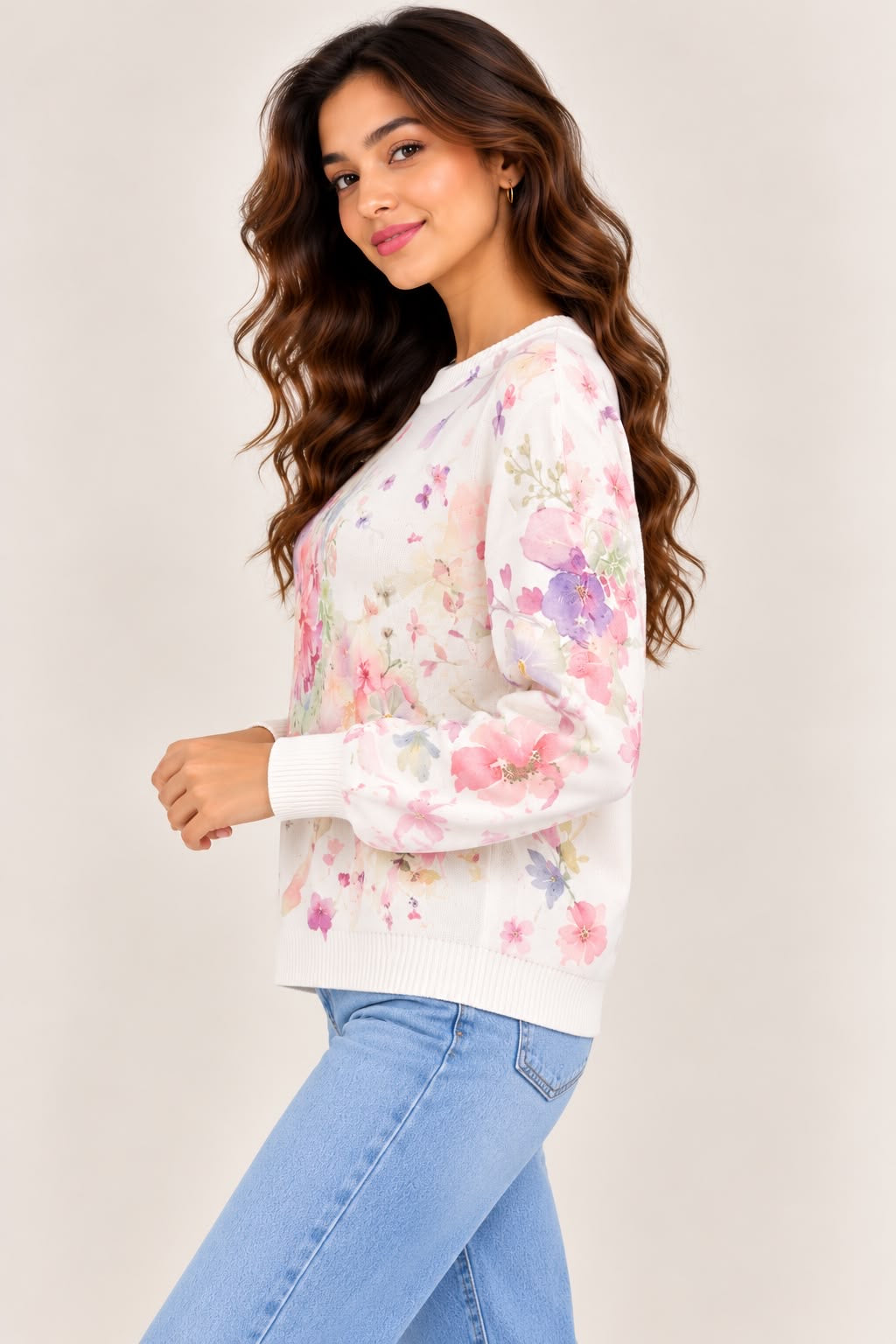 Floral Printed Sweatshirt