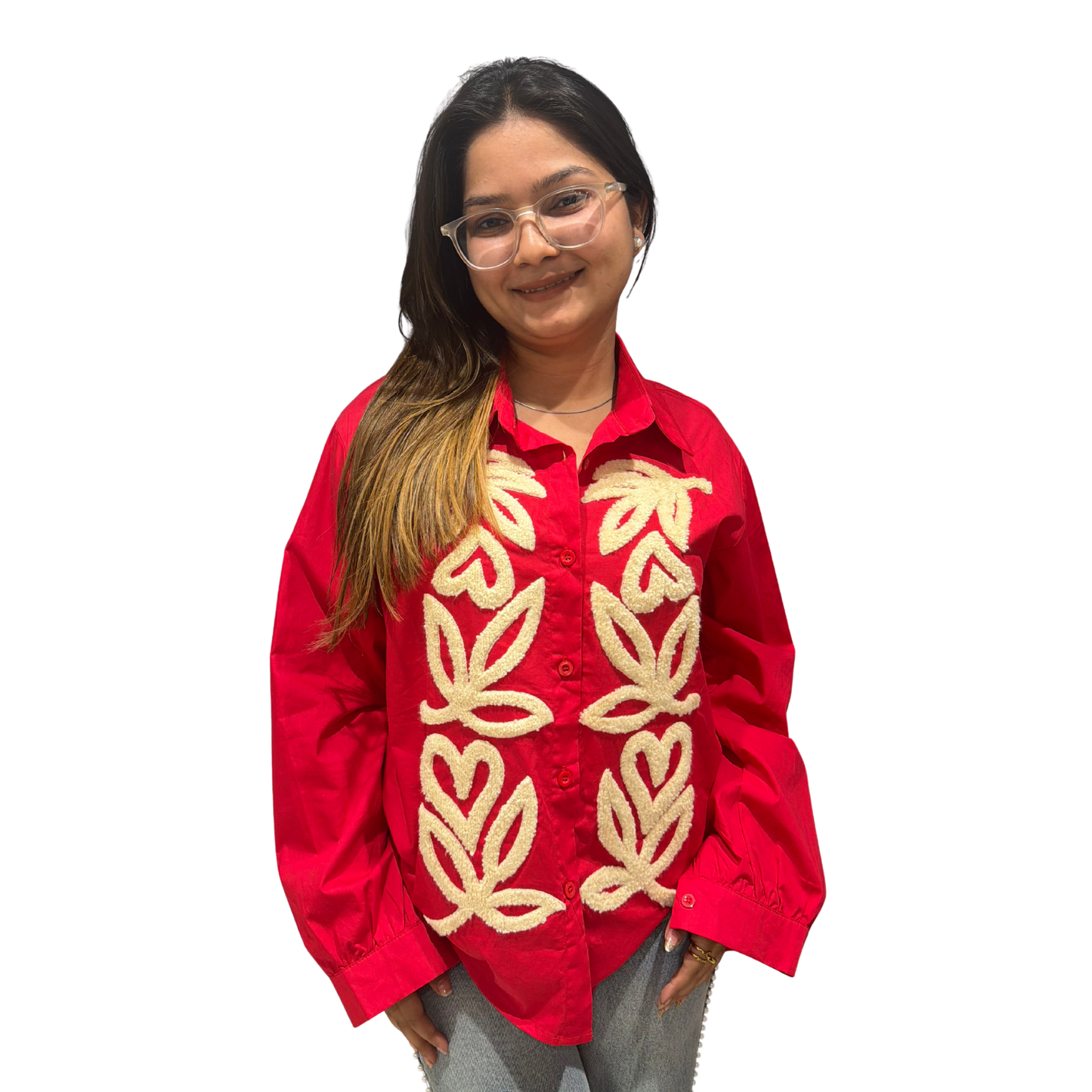 Embroidered Cotton Shirt for Women