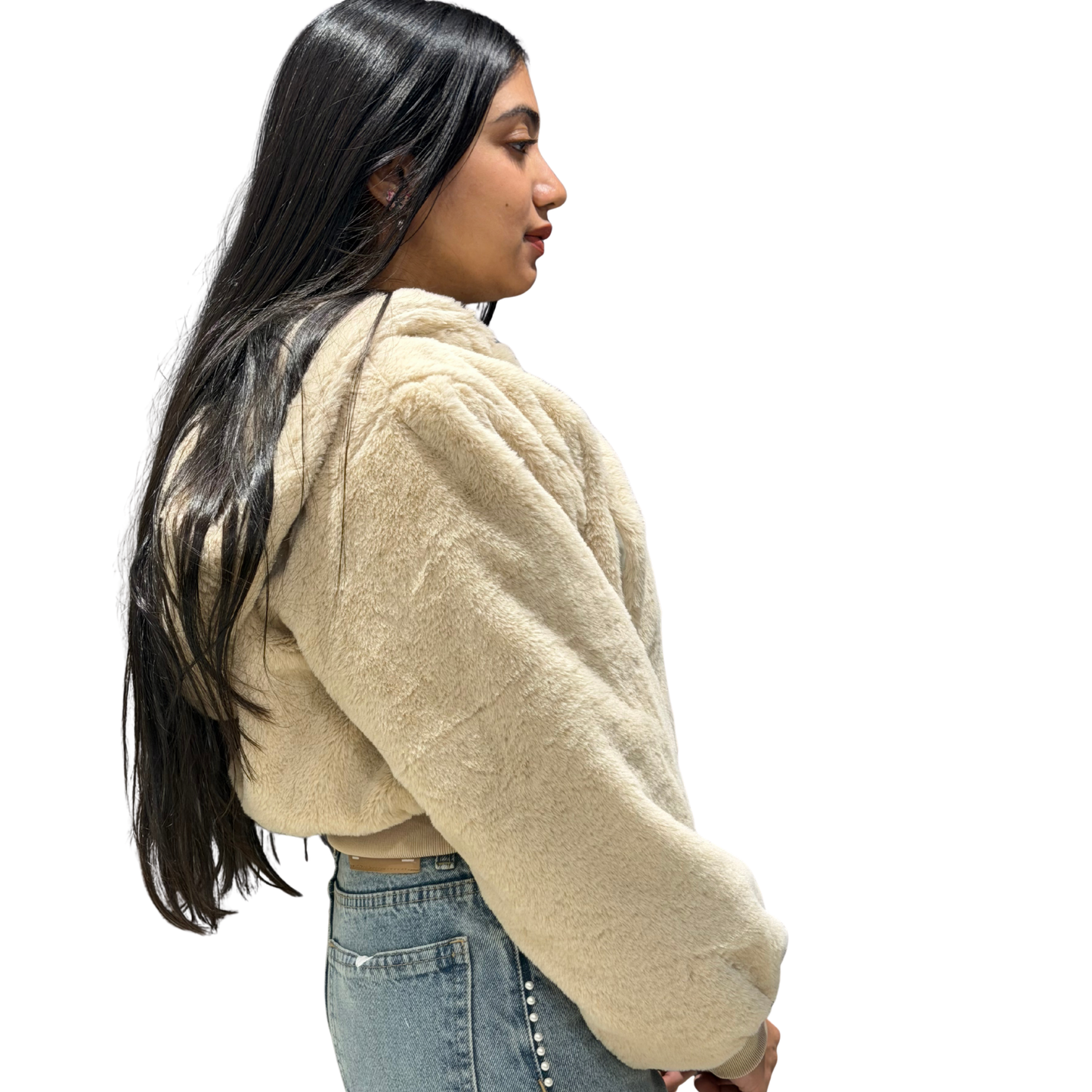 Cozy Teddy Fur Hoodie – Oversized Winter Zip-Up Jacket