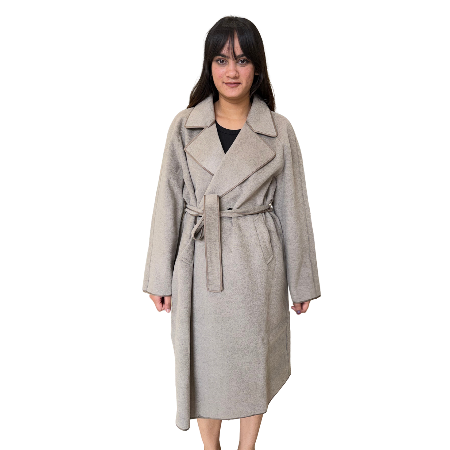 Classic  Belted Trench Coat – Winter Long Overcoat