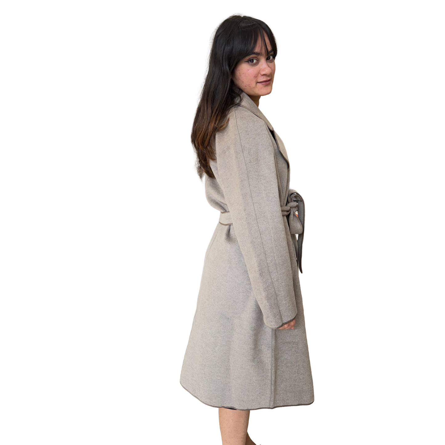 Classic  Belted Trench Coat – Winter Long Overcoat