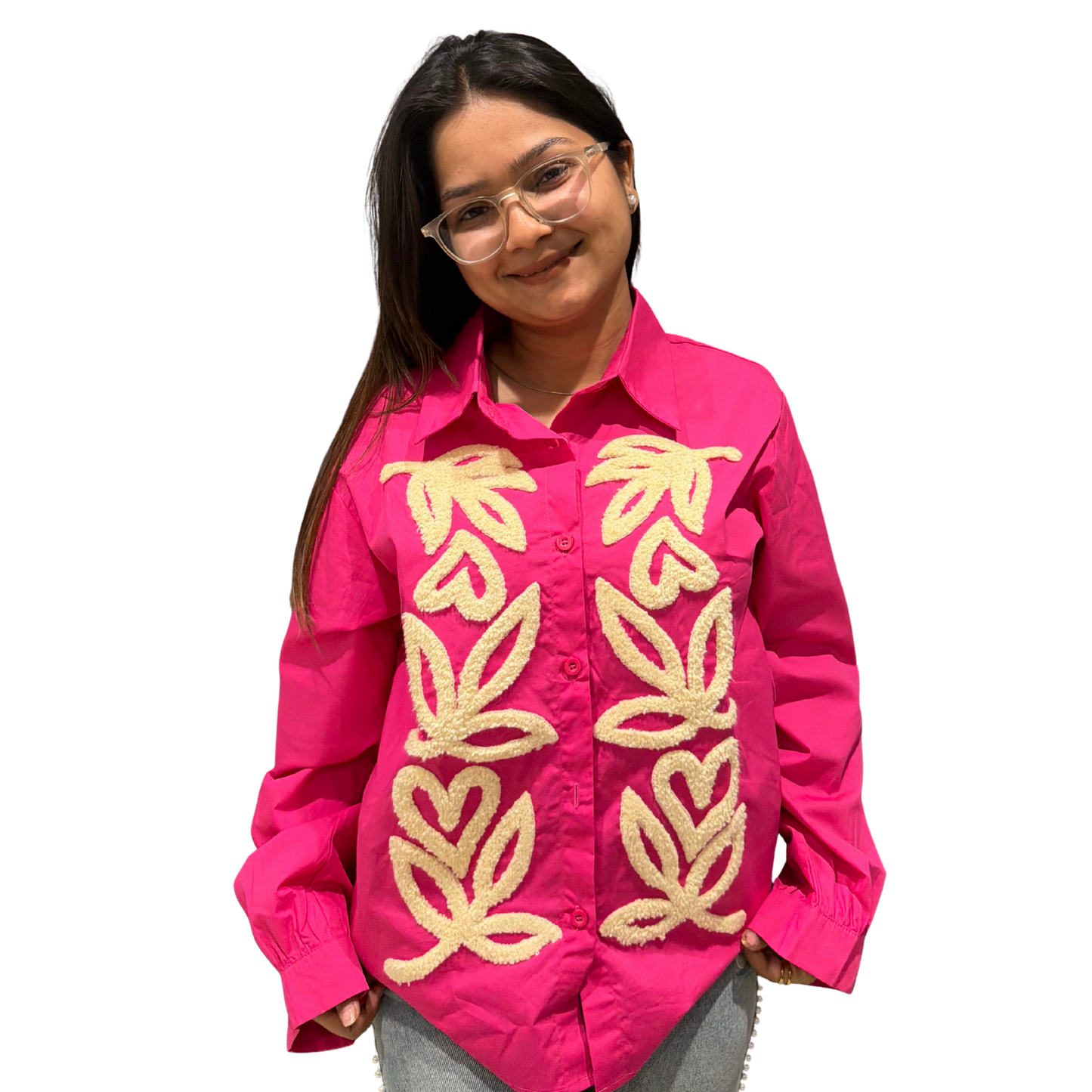 Embroidered Cotton Shirt for Women