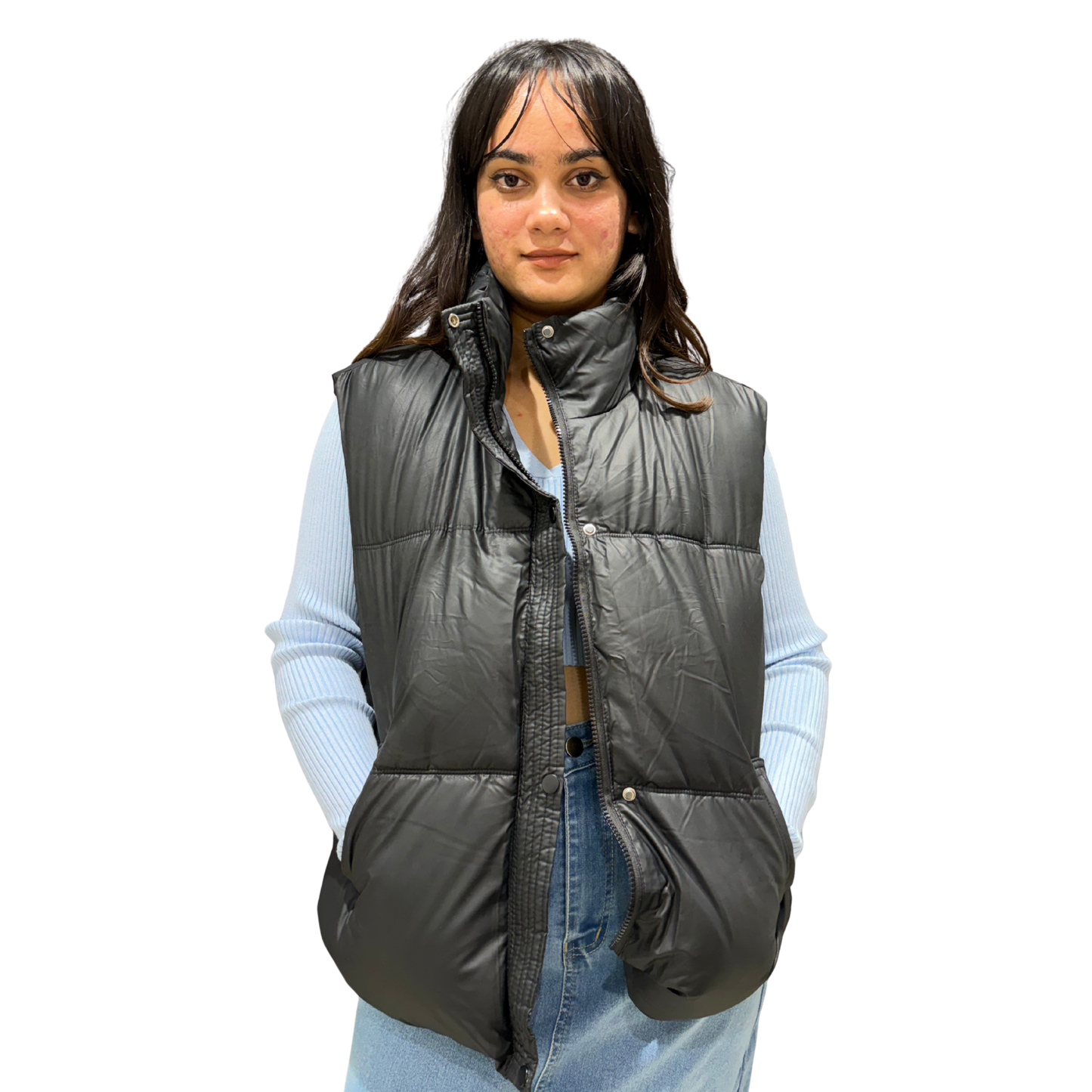 AeroShield™ Women’s Lightweight Puffer Vest – Jet Black