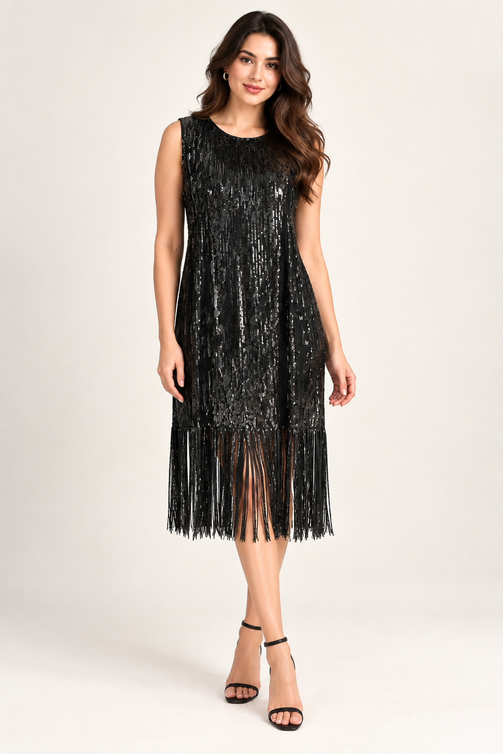 Elegant Black Sequin Dress