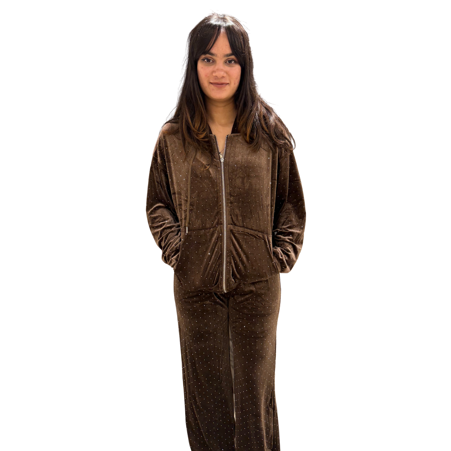 Cocoa Sparkle Velour Set