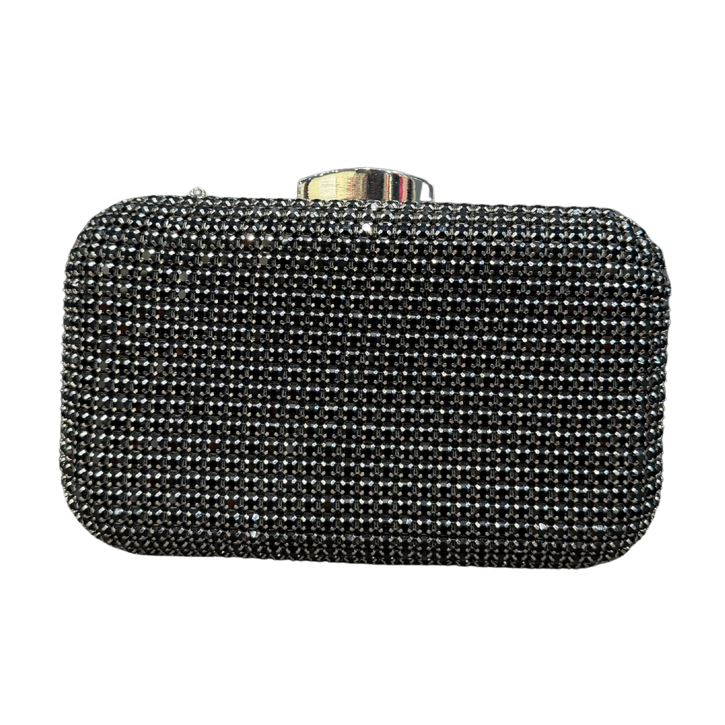 Black Crystal Embellished Clutch Bag