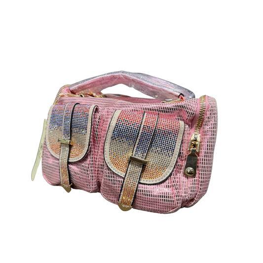 Boho Chic Beaded Pocket Handbag – Pink Elegance Edition