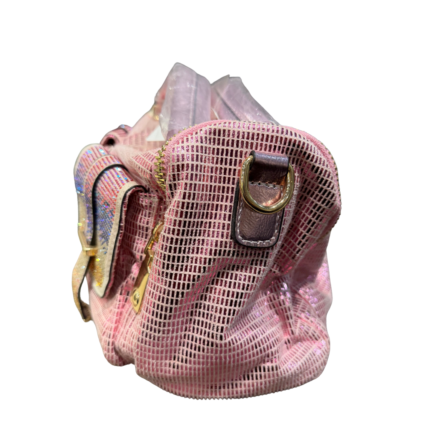 Boho Chic Beaded Pocket Handbag – Pink Elegance Edition