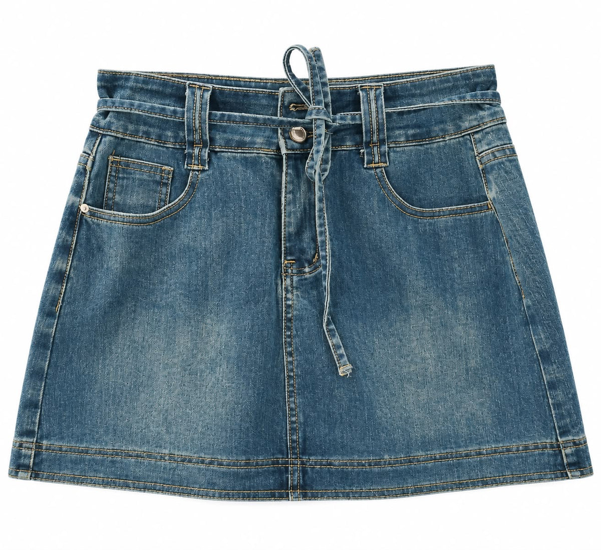 Blue Denim Mini Skirt - The Style Story