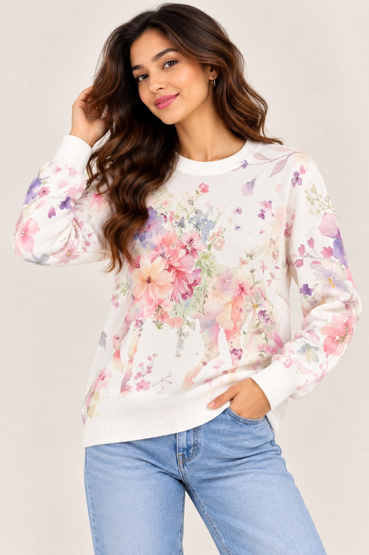 Floral Printed Sweatshirt