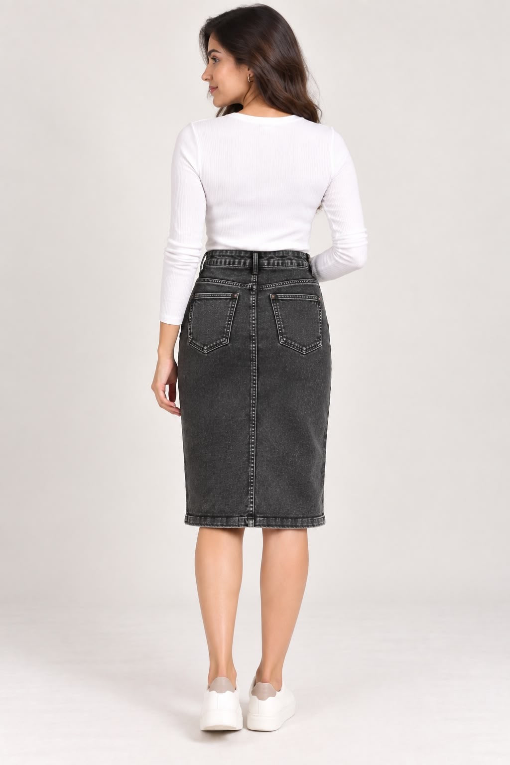 Black Denim Mini Skirt - The Style Story